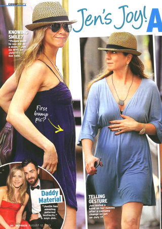 Illustration for article titled This Week in Tabloids: First Pix of Jennifer Aniston's 'Baby Bump'